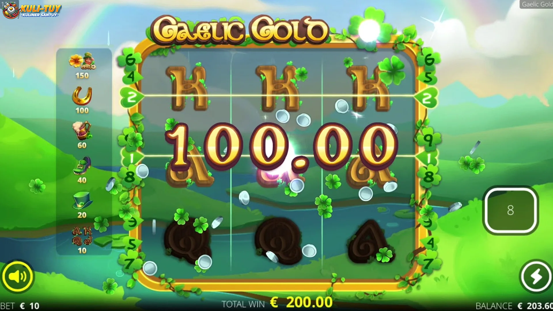 Gaelic Gold Dengan 4 Leprechaun Utama Bertema Irlandia Asli